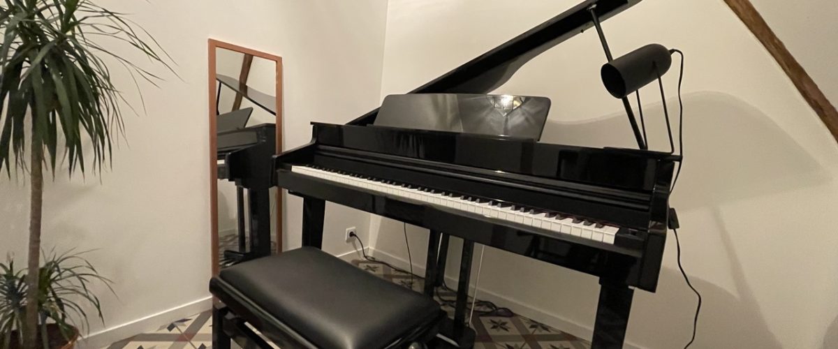 studio de répétition de piano de l'association Opus 58 à Pouilly-sur-Loire