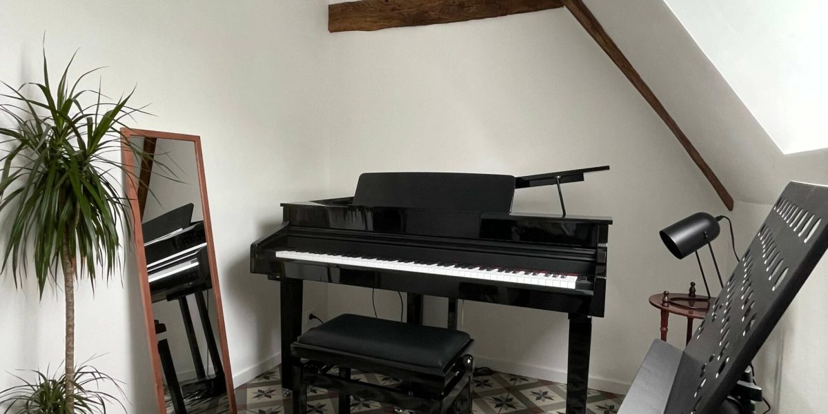 studio de répétition de piano de l'association Opus 58 à Pouilly-sur-Loire