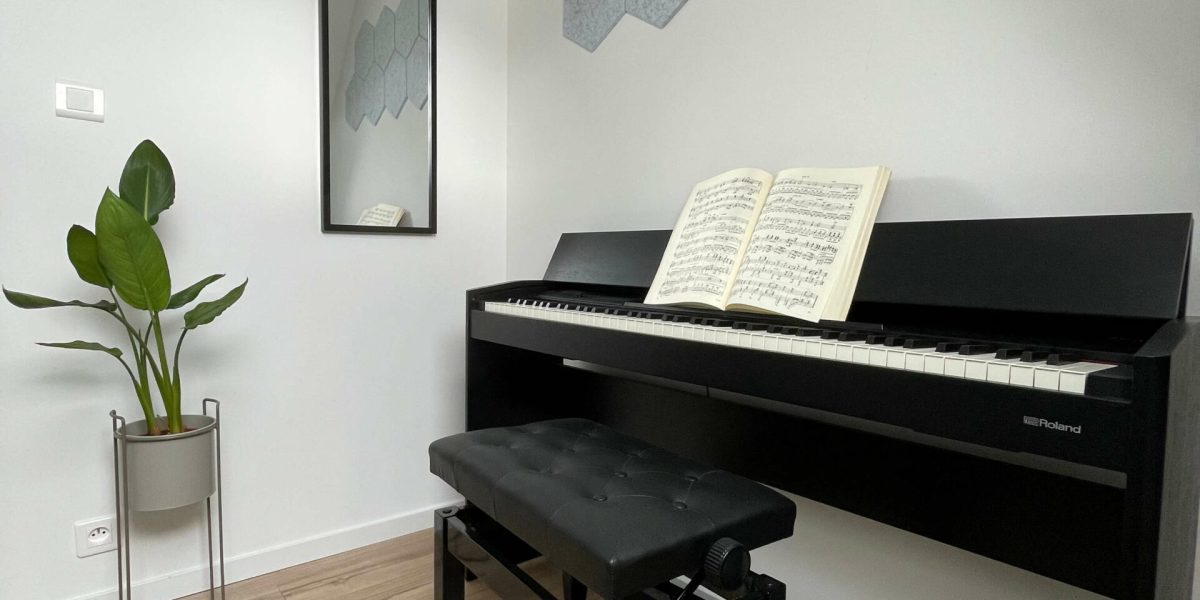 studio de répétition de piano de l'association Opus 58 à Pouilly-sur-Loire